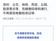 12月以来，11地不再查验核酸，涉公交地铁、景区等公共场所