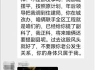 城改办主任在工作群发不雅信息？河南一地回应：正在调查中